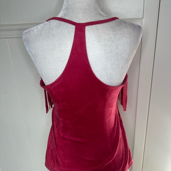Blue B Hot Pink Fringe Camisole Top with Spaghetti straps size S - Picture 4 of 7